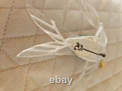 1940s Vintage ELZAC Ceramic Lucite Bird BLUEBIRD SEAGULL HUMMINGBIRD pin Brooch