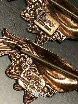 2 Vintage Gorgeous Deco Sterling Silver Rose Gold Coro Craft Birds Brooch (s)