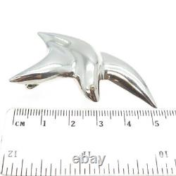 925 Sterling Silver 2-Tone Vintage Mexico Swallow Bird Pin Brooch / Pendant