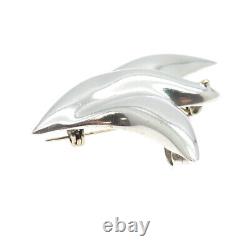 925 Sterling Silver 2-Tone Vintage Mexico Swallow Bird Pin Brooch / Pendant