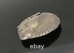 925 Sterling Silver Vintage Antique Perched Bird Dark Tone Brooch Pin BP8284