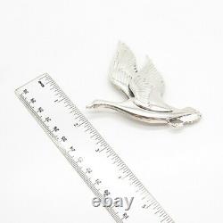 925 Sterling Silver Vintage Coro Flying Swan Bird Pin Brooch