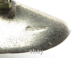 925 Sterling Silver Vintage Hollow Flying Bird Motif Brooch Pin BP4358