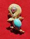 Appraised Vintage 1950's J Rossi Brooch Baby Bird Jewels