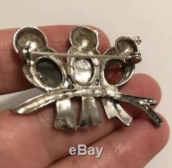 Adorable Vintage Silver Birds Brooch