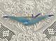 Antique Art Deco Nouveau Sterling Swallow Bluebird Guilloche Enamel Pin Brooch