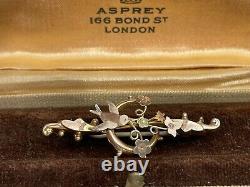 Antique Edwardian 9ct Gold swallow bird brooch 2.4g Sweetheart Love Gift Bride