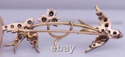 Antique Empire Love Birds Brooch 18k Gold and Diamonds c1905 Boxed