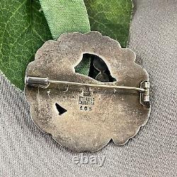 Antique Georg Jensen Denmark Dove Pin Brooch 925 Sterling Silver Lapis Lazul 165