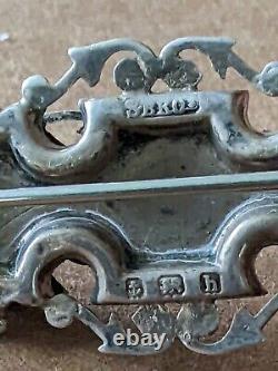 Antique Victorian STERLING SILVER/Gold MIZPAH Pin Brooch