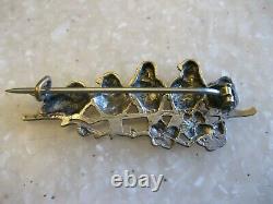 Antique Victorian Wonderfully Detailed Birds on a Branch Pin Brooch / C Clasp