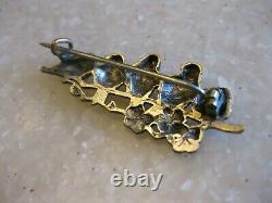 Antique Victorian Wonderfully Detailed Birds on a Branch Pin Brooch / C Clasp