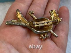 Antique brooch 2Ps Set Mr and Mrs couple of birds Vintage 1930s-1940s Very Rare