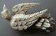 Antique Victorian Carved Bone Eagle Bird Brooch C Pin Rural Craft Rustic -c717