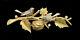 Beautiful Vintage 18k Gold With Pave Diamond Birds On Branch & Nest Brooch
