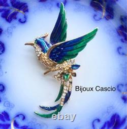 Bijoux Cascio Italian vintage bird brooch large Rare