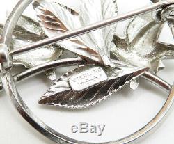 CARL ART 925 Sterling Silver Vintage Petite Humming Birds Brooch Pin BP1104