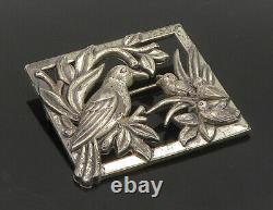 CORO 925 Silver Vintage Antique Mother & Baby Birds Rare Brooch Pin BP9194