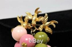 Cadoro Birds and Berries Brooch, ca. 1960s, Vintage Brooches