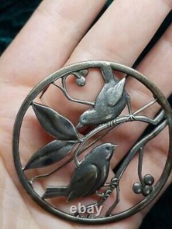 Car M. Cohr Denmark Silver Vintage Bird Pin Brooch