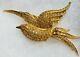 Christian Dior Gold Plated Gold Canary Crystals Bird Brooch Pin Rare Vintage
