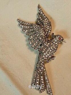 Crown Trifari Bird Brooch Pin Vintage