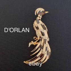 D'ORLAN vintage rhinestone brooch