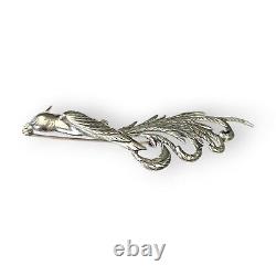 Danecraft Sterling Bird Brooch Quetzal Bird Of Paradise Vintage Massive 4 Long