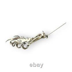 Danecraft Sterling Bird Brooch Quetzal Bird Of Paradise Vintage Massive 4 Long