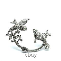 Exquisite Antique Birds Design with White Stone Women's Collection Brooch