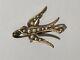 Exquisite Antique Victorian Swallow Love Bird 9 K Ct Gold Seed Pearl Pin Brooch