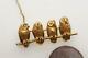 Fine Quality Antique Late Victorian English 15k Gold Owls & Branch Brooch C1900