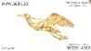 French Victorian Gold Brooch Flying Stork Adin Reference 09083 4282