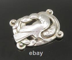 GEORG JENSEN DENMARK 925 Silver Vintage Shiny Hollow Bird Brooch Pin BP8897