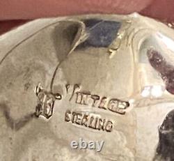 Heirloom 73 Vintage Brooch Sterling Silver Rhinestones Bird Statement piece