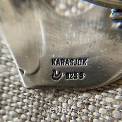 Karasjok Norway Vintage Designer Bird Brooch 925 Sterling Silver Scandinavian