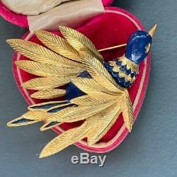 LARGE Vintage Designer Signed St. Labre Bird Pin Brooch