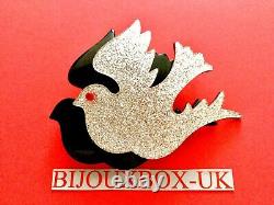 LEA STEIN VINTAGE DOUBLE BIRD BROOCH. Best Vintage Selection Online