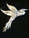 Massive Vintage Danecraft Sterling Silver Flying Heron Crane Bird Pin Brooch