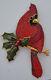 Minty Vintage Joan Rivers Flights Of Fantasy Cardinal Bird Pin Brooch, Retired