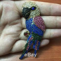 New Rhinestone Birds Fashion Women Vintage Anniversary Pins Hijab Brooch Jewelry