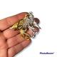 Nolan Miller Vintage Birds Of Passion Pin Brooch Rare Gold And Silver Plated
