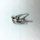 Old Vintage Style Bird Design In Pure 935 Argentium Silver Classic Brooch Pin