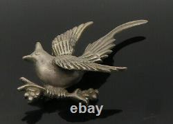 PRIETO AVE JUAREZ 925 Sterling Silver Vintage Perched Bird Brooch Pin BP4026