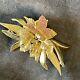Rare Hattie Carnegie Signed Moveable Pink Butterfly Brooch Pin Gold Tone Vintage