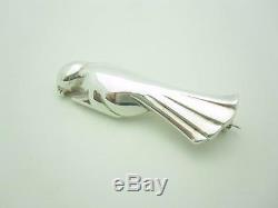 RARE Vintage Tiffany & Co. Sterling Silver Parrot Bird Pin or Brooch