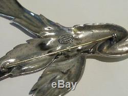Rare And Large Vintage Danecraft Sterling Brooch In The Form Of A Bird, 1950's