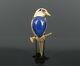 Rare Vintage Cartier Paris Lapis Lazuli & Ruby 18k Yellow Gold Bird Brooch