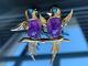 Rare Vintage French Designer Brooch Birds On A Branch. Purple Glass, Turquoise