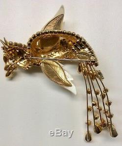 Rare! Vintage Signed Vendome Bird Brooch Pin